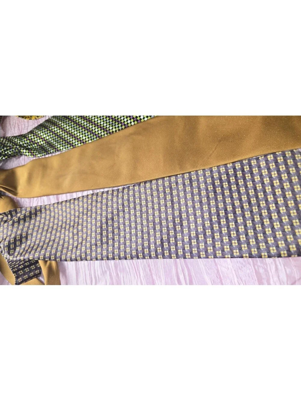 Lot of 5 Designer 100% Silk Men’s Ties – Nicole Miller, American Modern & More